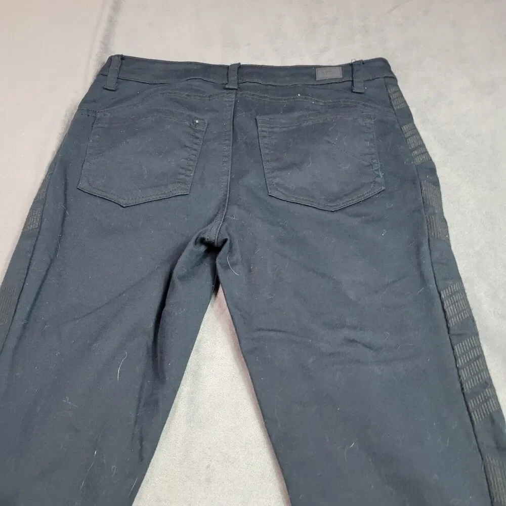 Jones Pants Womens Size‎ 6 Black Embroidery Madison Skinny Crop Control Comfort
